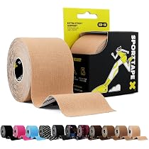 SPORTTAPE Nastro Kinesiologico 2 Rotoli Beige – 5 Cm X 5 M, Ipoallergenico E Impermeabile, Per Supporto Muscolare E Articolare