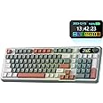 RK ROYAL KLUDGE S98 Mechanical Keyboard w/Smart Display & Knob, Top Mount 96% Wireless Mechanical Keyboard BT/2.4G/USB-C, Hot Swappable, Software Support, Massive Battery, 98 Keys