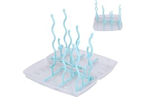 RUIRUIY Étendoir à biberon, égouttoir à biberon, sèche-biberon Pliable, Porte-biberon pour tétines, Tasses et Accessoires de biberon, Style Japonais