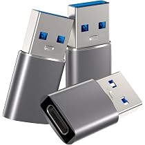 PORTENTUM Adaptateur USB-C Vers USB 3.0 - 10Gb/s, Corps Zinc, Léger 5g