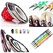 Anizun(TM)New 5X2 Way Marbleizing Dotting Pen+10 Color Rolls Nail Art Striping Tape Just for you