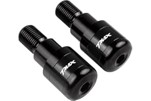MZ-STORE TMAX 2Pcs Motocicleta Extremos del Manillar Mangos de Barra de Agarre Tapas para TMAX 500 2008-2016 TMAX 530 2006-2019 TMAX530 SX DX 2017 2018 2019-Negro