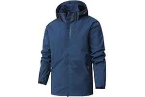 MOKBAY Chaqueta De Trabajo Impermeable Chubasqueros De Chandal Gabardina con Capucha Cazadora Caza con Bolsillos