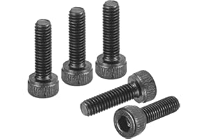 DTGN M3-0,5x10 Bulloni per Viti a Testa Esagonale - 100 Pezzi - Buoni per Bici da Strada, Bici da Montagna, Auto,- Viti Metriche a Testa Esagonale in Acciaio Carbonio, Nero