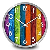 San Tai@Kreativität Holz stumm Wanduhr modern stilvoll Wohnzimmer Persönlichkeit Schlafzimmer Quarzuhren und Uhren 12inch