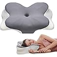 Jocoiot Cervical Pillow for Neck and Shoulder, Ergonomic Memory Foam Pillows for Sleeping with Washable Pillowcas, Comfort style - Gray