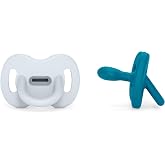 Suavinex, Pack of 2 All Silicone Pacifiers, for Babies 6/18 Months, Physiological Teat Sx Pro, Super Soft and Flexible, Ideal