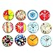 Produktbild MOFFICE Retro Vintage Uhr Kühlschrank Dekorative Personalisierte Glas Magnet Aufkleber Set Set für Kühlschrank Whiteboard Home Decor Büro 12 Stück
