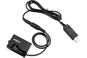 Andoer ACK-E10 5 V USB Dummy-adapter DC (zamiennik dla LP-E10) kompatybilny z for canon Rebel T3 / T5 / T6 / T7 / T100 / Kuss X50 / Kuss X70 / 1100D / 1200D / 1300D / 20000D / D / 400 D / 0D
