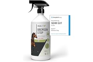 ReaVET TESTURTEIL SEHR GUT Bremsen Stop **TESTSIEGER** Fliegenspray Pferde 1L mit pflegender AloeVera, Insektenspray mit Sofortschutz & Pferdepflege, Bremsenspray Bremsenblocker gegen Fliegen