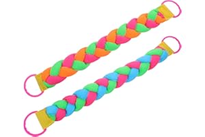 Healifty Sangle Dos Lave-Dos en Tissu Éponge Coloré Dos Sangle Tissé Nettoyage Eponge Douche Bain Retire Les Peaux Mortes Corps 2pcs (Couleur Aléatoire)