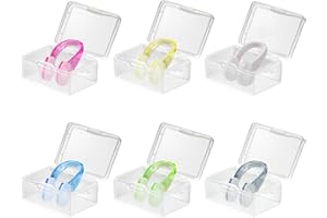 Yesaler Pince Nez Natation Clip de Nez Imperméable 6 Pièces Protecteur de Nez Réutilisable avec Boîte de Rangement pour Adultes Enfants Natation Débutants Nageurs Professionnels