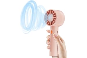 Furnsii Mini Ventilateur Portatif à Vent Fort - Portable à Piles Rechargeable USB, 16 Heures 4 Vitesses - Pour Bureau, Voyage, Camping