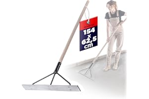 KADAX betongfördelare av aluminium, 62,5 x 9 x 154 cm, profilerad tjärfördelare, 3-vägs sträckt betongplattare, betongreglage
