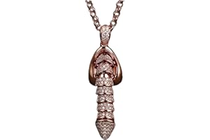 ZZTAE Pendentif pénis érectable drôle, collier sexy en forme de tige créative, collier pendentif sexuel créatif personnalisé, hommes adolescentes filles debout pendentif ornement cadeau ( Color : Rose gold