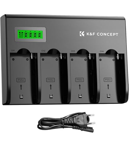 ZITAY NP-F Chargeur De Batterie 4 Canaux Charge Rapide PD 9V-20V 100W Pour Sony NP-F970 NP-F770 NP-F750 NP-F550 FM50 FM500H (avec Adaptateur PD 100W