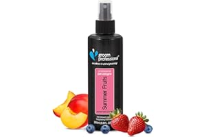 GROOM PROFESSIONAL Summer Fruits Dog Cologne Spray - Dog Perfume Spray - Dog Spray for Smelly Dogs - Summer Fruit Fragrance - Perfect for Between Washes - Long-Lasting Scent, 200ml