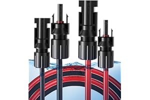 Solarsys® - 3m Solar Panel Extension Cable, 6mm² 10AWG Solar Panel Cable with PV Connectors IP68, Professional Solar Cable DC 1500V, for Photovoltaic Cable, 3m/9,84ft