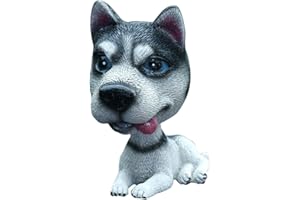 VOSAREA Figurine de Chien Mobile pour décoration de Tableau de Bord de Voiture (Chien traineau)