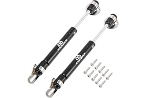 X AUTOHAUX Resorte de Gas Amortiguador Puerta Cocina 2 Piezas 6.7 pulgadas 80N / 18Lbs Universal Gas Puntales Amortiguadores Negro para Coche