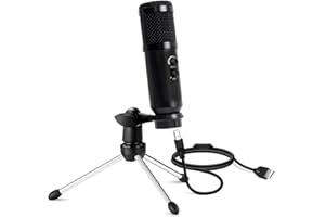 CUNSIEUN BM-838 microfono a condensatore, microfono USB sensibile, suono fine, microfono per computer in metallo per podcasting di gioco, registrazione in streaming doppiaggio YouTube, con treppiede
