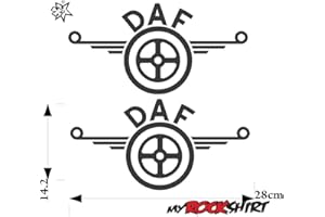 myrockshirt 2X DAFAufkleber Logo 28x14cm LKW Truck Trucker Aufkleber Anhänger Sticker