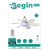 Begin 6 Wing ceiling fan with remote control LED light