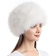 Faux Fur Headband with Stretch Women's Winter Earwarmer Earmuff, White