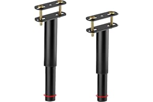 Oursouion Bed Legs Adjustable,Retractable Heavy Duty Bed Center Frame Slat Support Leg,Metal Furniture Support Feet,Suitable for Cabinet Sofa Bed Frame Replacement Parts 2Pcs 7inch -13inch (Black)