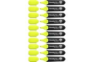 Schneider Job (Surligneurs, rechargeable) Lot de 10, Encre jaune