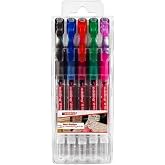 edding 2185 jel roller - siyah, kırmızı, mavi, yeşil, pembe - 5 kalem - 0,7 mm