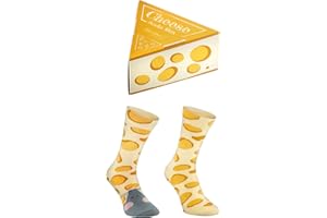 Rainbow Socks - Hombre Mujer Divertidos Calcetines Algodon Raton Queso Regalo 1 Par