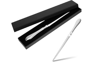 TOYVIAN Letter Opener with Stainless Steel Handle, 9 inch Long Alloy Envelope Box Opener - Silver Letter Opening Knife with Gift Box for Split File Mail Envelopes Stationery for School Office Home Use
