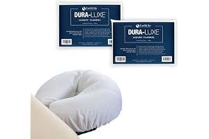 Earthlite Ansikskuddfodral i flanell DURA-Luxe, 100% naturlig bomullsflanell, nackstödsöverdrag, vaggöverdrag för massagebord