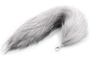 HOT DREAM Disfraz unisex de cola de zorro de acero inoxidable esponjosa, disfraz de cosplay para fiesta de Halloween