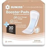 SUNKISS TrustPlus Incontinence Pads High Absorption 30 Units | 36cm Pads with Adhesive Strip, Odor Control and Extra Absorpti