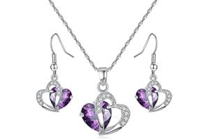 Suyi Jewellery Sets for Women Cubic Zirconia Necklace Earrings Jewellery Set Bridal Wedding Jewelry