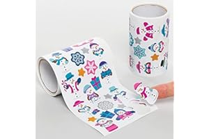 Baker Ross FE944 Autocollant Enfant Bonhomme de Neige - Lot de 800, Autocollants pour Enfants, Stickers Scrapbooking, Scrapbooking Accessoires, Loisir Creatif Enfant