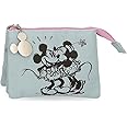 Joumma Disney Kisses M&M Wallet Blue 14x10x3.5 cm Polyester, Blue, Purse