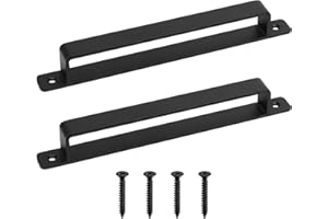 SIGULIKEJI 2 Pcs Poignet de Porte Poignee de Porte Interieur Exterieur Noir, 286 mm Poignée de Porte Coulissante, Poignée Porte Coulissante, Poignée Porte de Garage Armoire Meubles Cuisine, Poignées de Porte