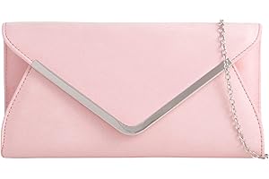 fi9® PLAIN SUEDE BRIDAL WEDDING EVENING CLUTCH PARTY PURSE HAND BAG