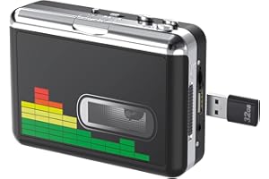 MERSOCO USB Cassette Player/Tape to MP3 Converter, Portable Audio Music Walkmaner Cassette Player Converter with Earphones, No PC Required