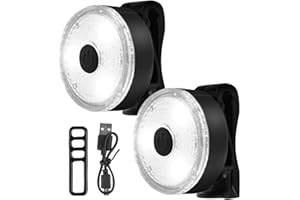 Aicharynic Kinderwagen Licht, 2 PCS LED-Kinderwagenleuchten Led Reflektoren für Kinderwagen mit 3 Lichteffekte USB Aufladbar Wasserdicht Blinklicht für Alle Kinderwagen, Kinderwagen Zubehör