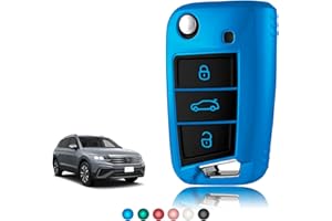 TOOMUME Funda Llave TPU Brillante, Carcasa Llave Apto para VW Volkswagen Golf 7 Tiguan T-Roc T-Cross Polo Seat Ateca Ibiza Leon Skoda Octavia Fabia Kamiq