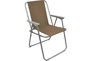 GREATOYAR Silla de Playa Plegable con Reposabrazos, Silla de Camping para Exteriores, Juego de Silla de Playa, Asiento de Lona Impermeable, Silla Jardin, 75 x 53 x 43 cm, Color Aleatorio, 2 Unidades