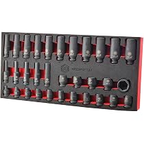 Britool Hallmark SBSDSET26 26 Piece 1/4" Drive Standard & Deep
