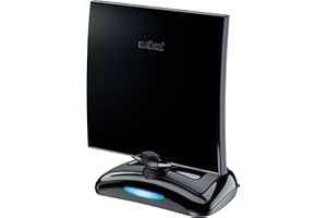 Meliconi | Antenna TV AT 49 USB da interni ad amplificazione regolabile. Già pronta per il DVB-T2 e il 5G. Elemento captante orientabile. Si alimenta tramite cavo USB incluso. Portata 30km