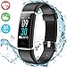 Produktbild Fitness Trackers mit Pulsmesser, Morden Fitness Armband Schrittzähler zeichnet Schritte, Distanz, Kalorien, Aktivitätszeit, Smartwatch mit Schlafanalyse, verbundenes GPS, Anruf- und Textalarme, Farbdisplay, Wetter, IP68