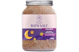 ‎AROMATIKA TRUST THE POWER OF NATURE Beruhigendes Badesalz 1300g mit Ätherischen Ölen Sandelholz & Bergamotte & Lavendel - Besten für Bad - Natursalz 1.3 kg - Guter Schlaf - Entspannend - Körperpflege
