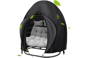 Uteplats ägg stolskydd, dubbel korg gungande ägg stolskydd | Vattentätt möbelskydd, för trädgård balkong pool veranda gräsmatta